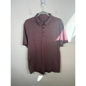 Lululemon Evolution Polo Short Sleeve Performance Golf Tennis Large